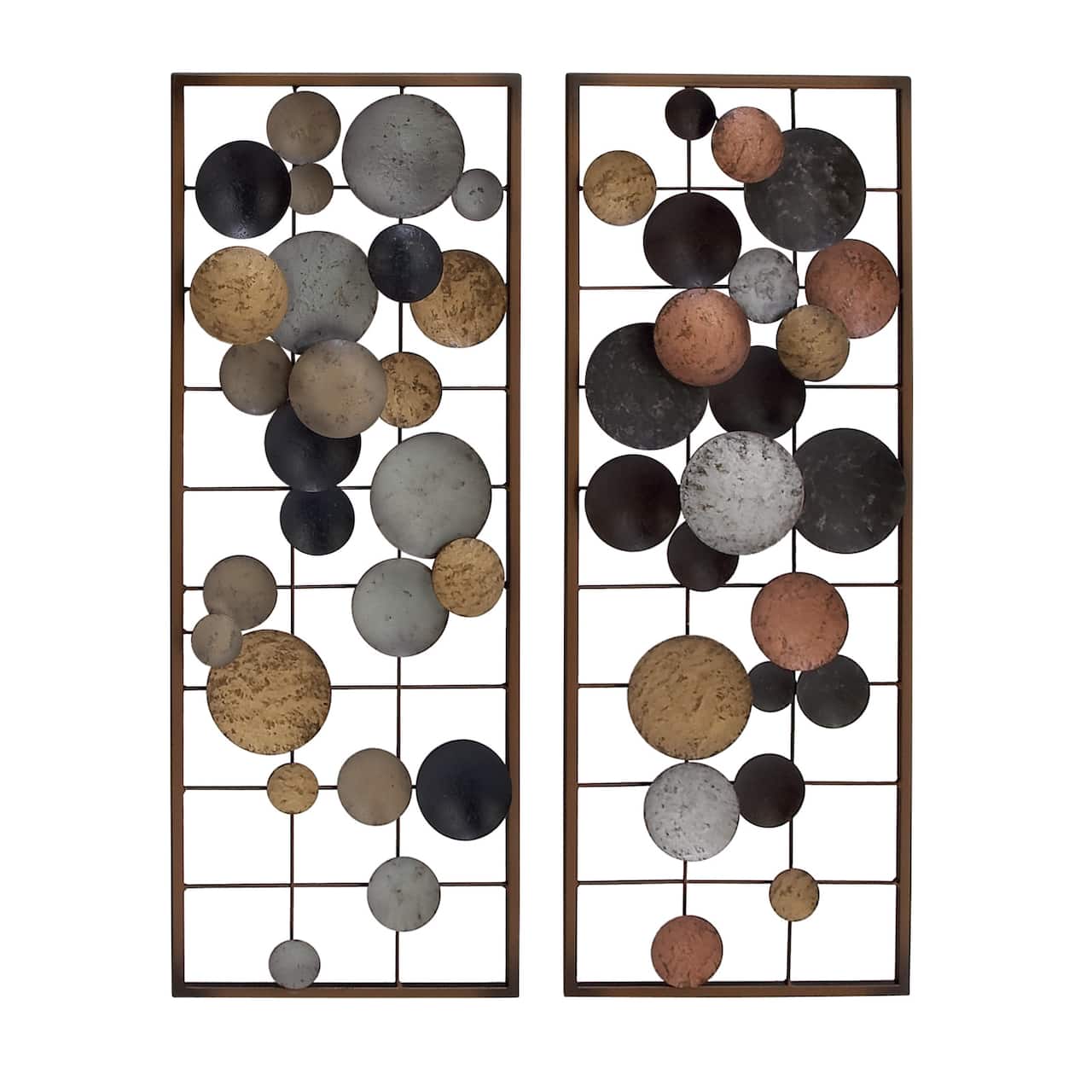 29" Multicolored Metal Contemporary Abstract Wall Décor